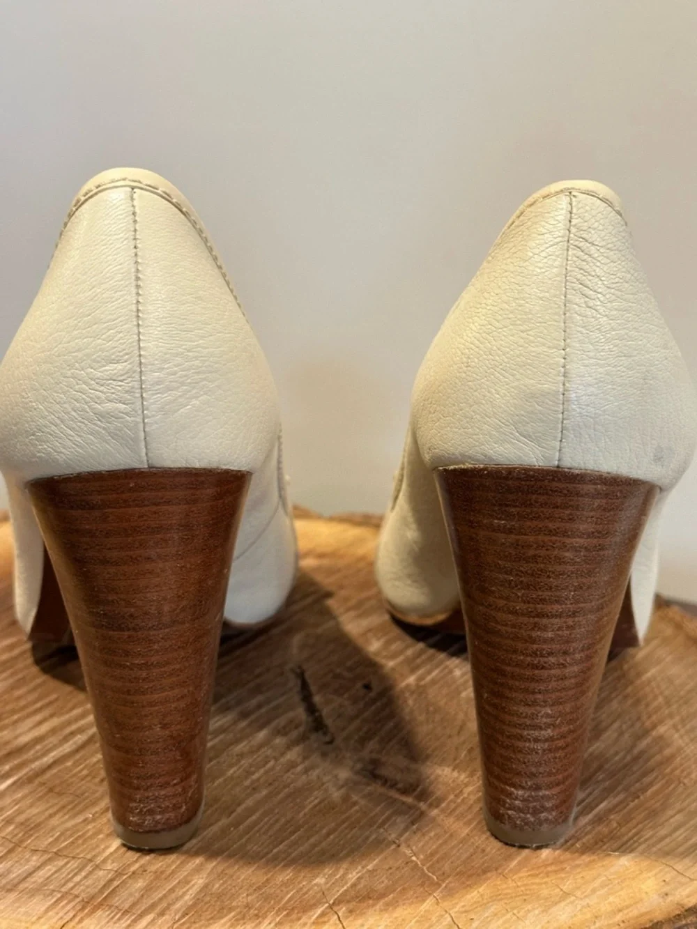 Michael Kors Cream Leather Buckle Pump - Picture 8 of 13